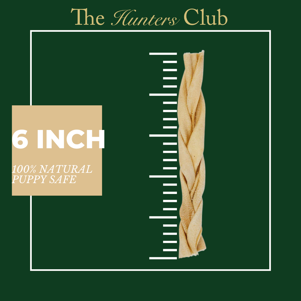 The Hunters Club Braided Lamb Skin Dog Chew