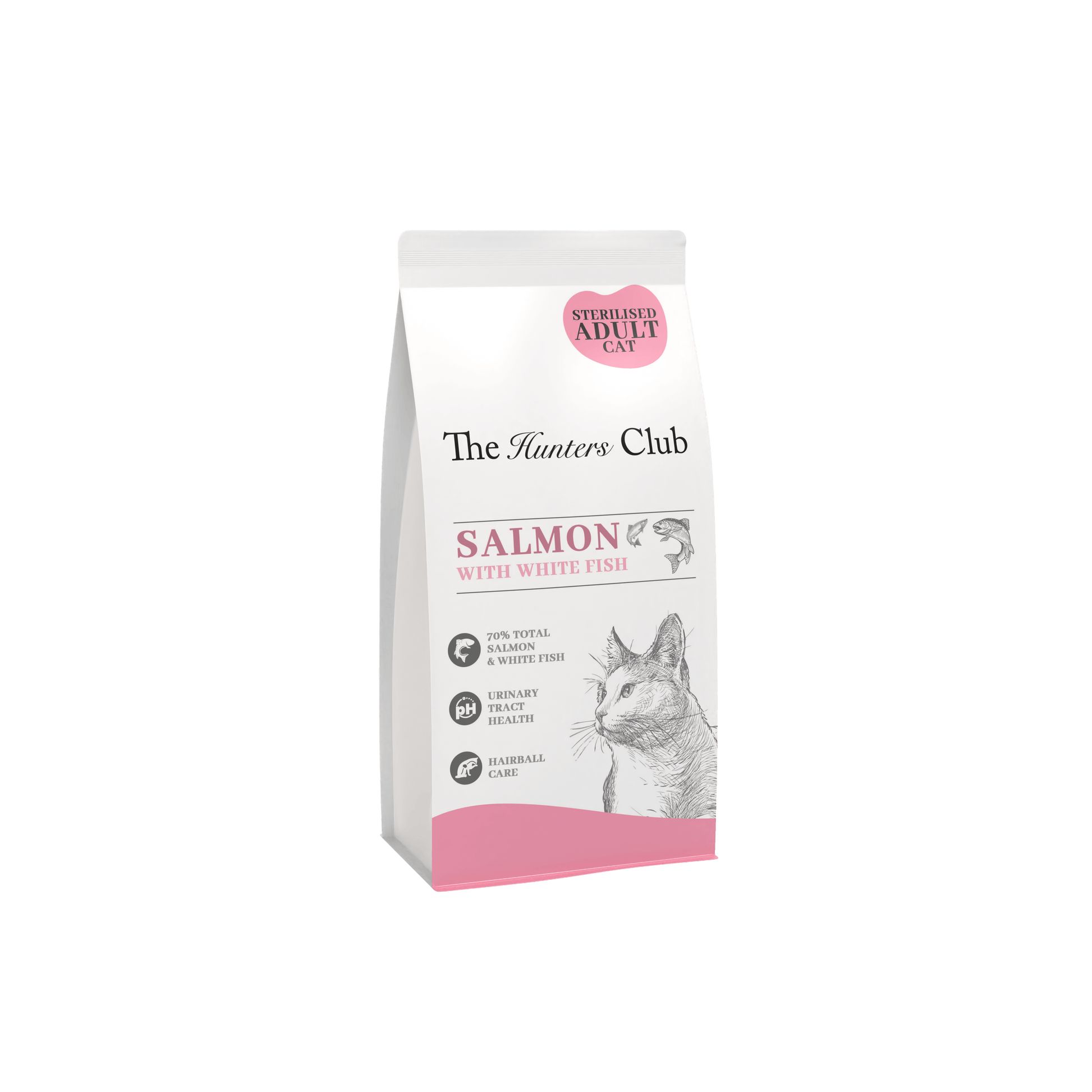 The Hunters Club Connoisseur Cat - Sterilised Adult Cat - Salmon with White Fish